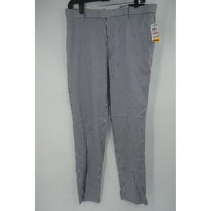 INC International Concepts Pants Blue Milan Slim Fit Striped Stretch Mens 32x32